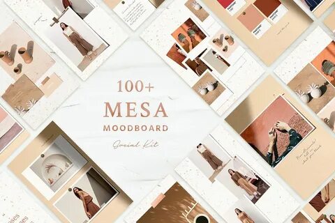 Mesa Moodboard - Social Kit Mood board template, Social medi