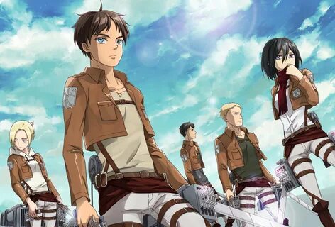 Desktop HD wallpaper: Anime, Eren Yeager, Mikasa Ackerman, Attack On Titan,...