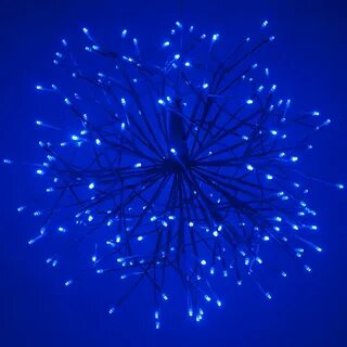 Blue Starburst Lighted Branches with Blue-Cool White LED Lig