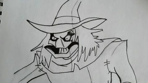 Scarecrow from Batman the animated series drawing (inked) Sc