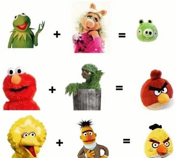 Wallpaper Me Now: Angry Birds Vs. Sesame Street.