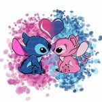 Stitch and Angel Sublimation Designs PNG Graphic Design T sh