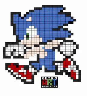 Sonic Pixel Art Grid Template Pixel art grid, Pixel art, Ret