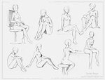 Sitting positions, body; How to Draw Manga/Anime Art poses, 
