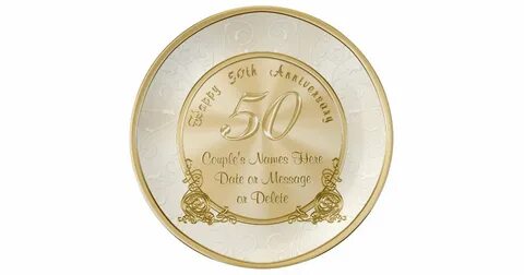 Customizable 50th Wedding Anniversary Gifts Plate Zazzle.com