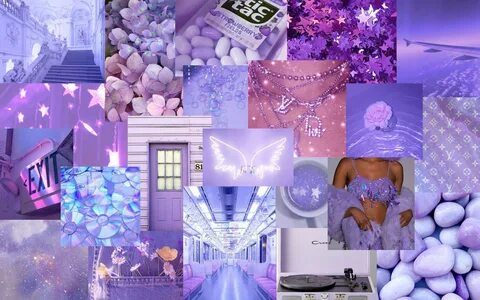 Lilac Aesthetic Collage Desktop Pretty wallpapers, Computer 