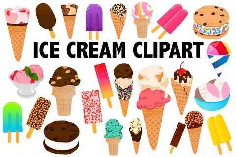 Ice Cream Clipart (Graphic) by Mine Eyes Design - Creative F