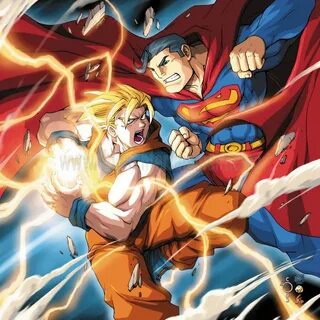 Superman Vs Super Saiyan Goku by Udon. Goku vs superman, Gok