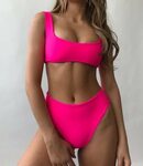 Neon Pink High Waisted Bikini Bottoms Online Sale, UP TO 57%