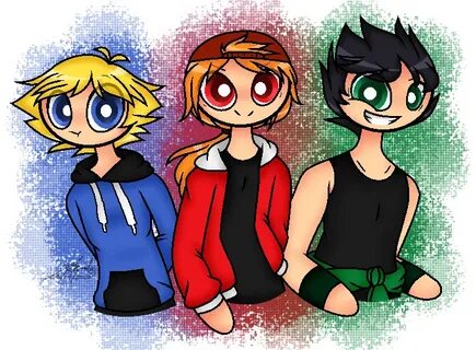 Blue:Red:Green: by Allyszarts Ppg and rrb, Ppg, Rowdyruff