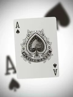 "Playing card, ace of spades" stock image. 