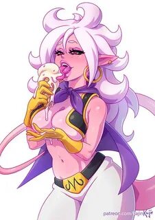 Xbooru - 1girl ahegao android 21 dragon ball female only hug