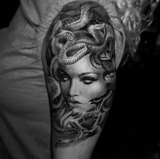 Dark Age Tattoo na Twitterze: "Black and grey realistic Medu