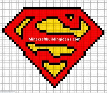 Superman Minecraft pixel art, Pixel art templates, Pixel cro