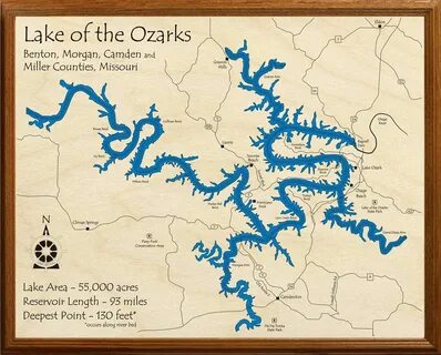 Lake Of The Ozarks Fishing Map " FISPRO