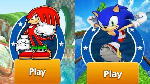 Sonic Dash - Knuckles vs Sonic NEW RECORD Gameplay ( android