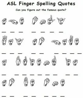 American Sign Language worksheet 