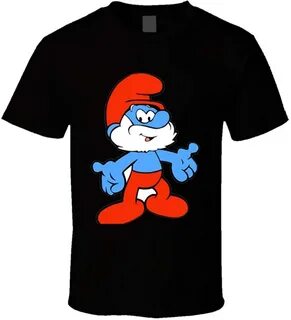 Mr. Papa Smurf T Shirt 2XL Black