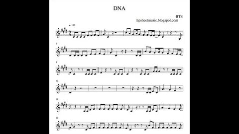 Sheet Music / 악보 BTS DNA - YouTube