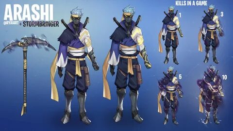 My newest fan skin design Arashi! Concept art characters, Fo