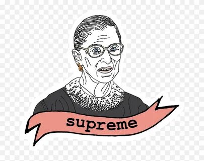 Ruth Bader Ginsburg 'supreme' Sticker - Ruth Bader Ginsburg 