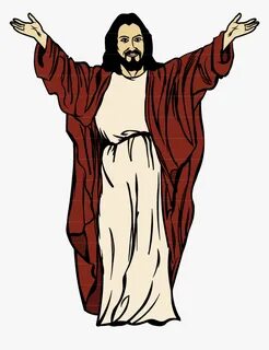 Arms Open Jesus Png Full Body, Picture - Jesus Christ Cartoo