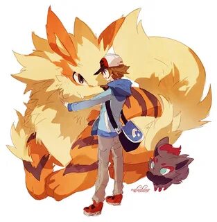 1boy : arcanine artist name baseball cap blue eyes brown eye