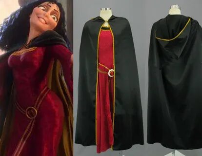 Rapunzel Tangled Mother Gothel Dress Costume Cosplay Adult W