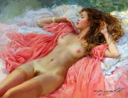 High Quality Oil Painting Hand Painted Modern Nude Girl Art 