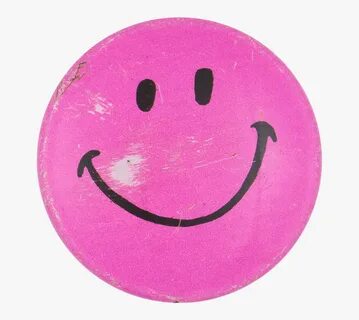 Dark Pink Smiley Face Smileys Button Museum - Pink Smiley Fa