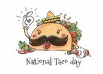 Cute Taco Character With Jalapeños for National Taco Day 169