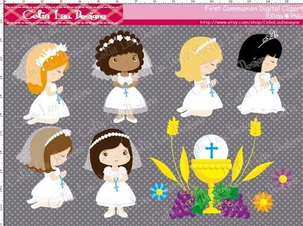 First Communion Clipart, for Personal and Commercial Use / C