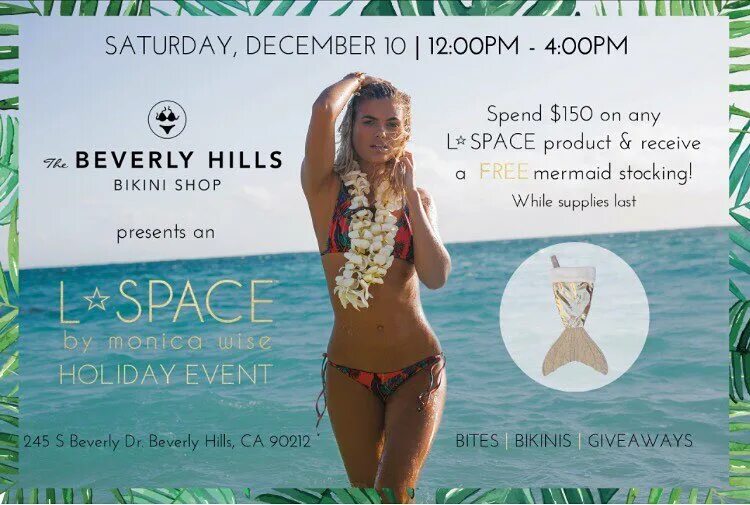 The Beverly Hills Bikini Shop sur Instagram : This Saturday, December 10th ...