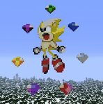 Super Sonic and the Chaos Emeralds (Sonic X, etc.) Minecraft