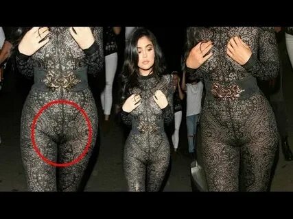 Kylie Jenner Camel Toe In Black Lace Jumpsuit - YouTube