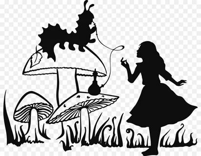 Free Alice In Wonderland Silhouette Png, Download Free Alice