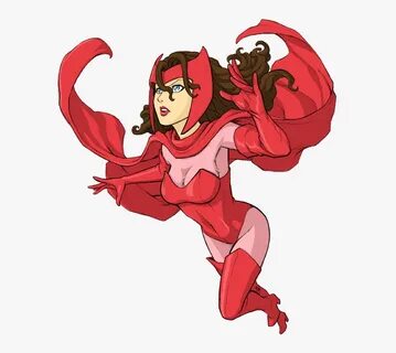 Transparent Scarlet Witch Png - Scarlet Witch Cartoon Avenge