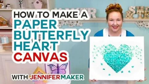 DIY Paper Butterfly Heart Canvas & Wall Art Tutorial - Made 