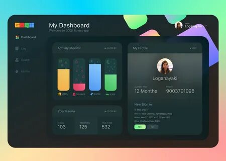 Dribbble - current_goqii_dashboard.jpg by Shankar Murugesan