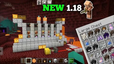 Minecraft 1.18 bedrock automatic piglin trading farm Mcpe pi