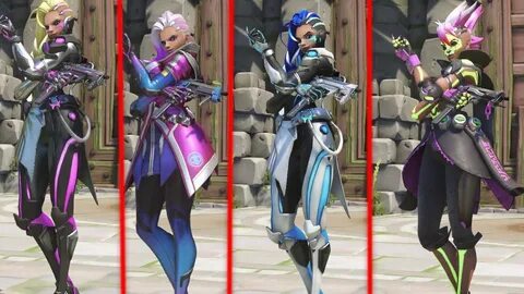 ALL Overwatch Sombra Skins (Legendary: Azucar, Los Muertos, 