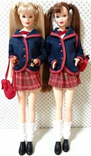 Forever Friends Schoolgirl Barbie & Reina Steffie dolls Japa