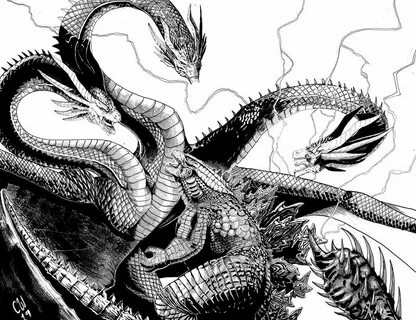 Godzilla vs King Ghidorah by Christian Willett #ChristianWil