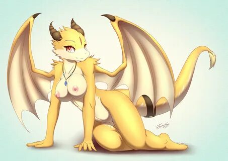 Nude female dragons