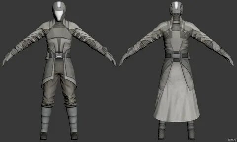Starkiller jedi armor " Pack 3D models