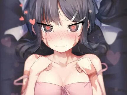 black hair blush bow breasts cleavage cropped dorei to no se