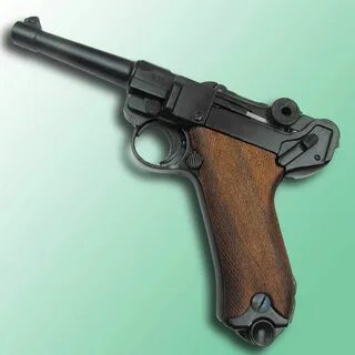 P-08 German Luger Parabellum Non-Firing Replica with Wood Gr