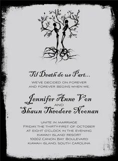 Skeleton Wedding Grey Halloween Invitations by Noteworthy Co