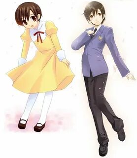 Main character from "Ouran High School Host Club" wearing bo