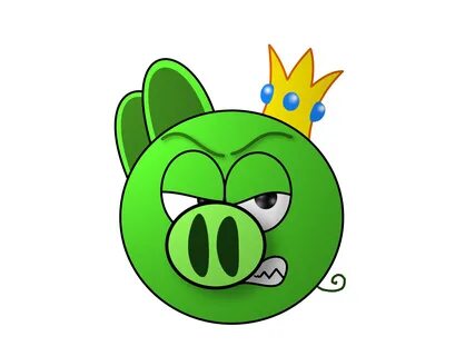 Angry Birds King Pig Png : Ilustracja angry bird king pig, b
